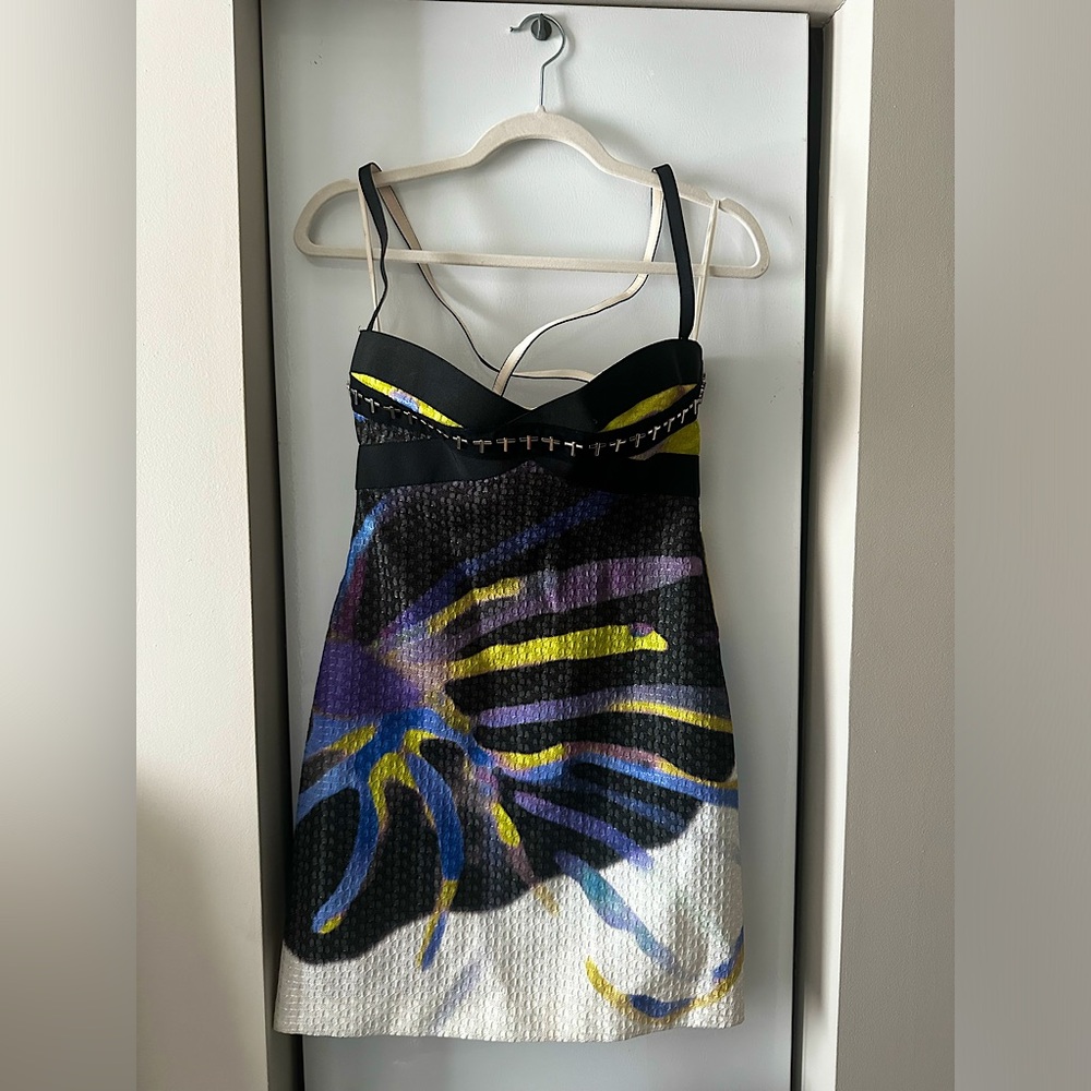 Vercase Size 6/40EU Mini Dress with Cross Detail Under Bust